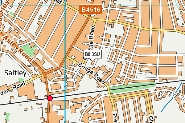 B8 3SU map - OS VectorMap District (Ordnance Survey)