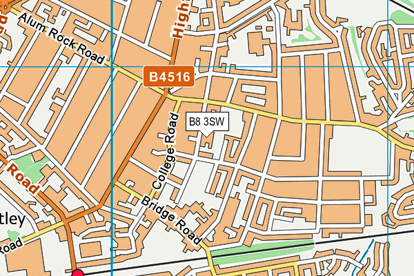 B8 3SW map - OS VectorMap District (Ordnance Survey)