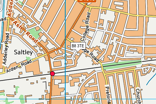 B8 3TE map - OS VectorMap District (Ordnance Survey)