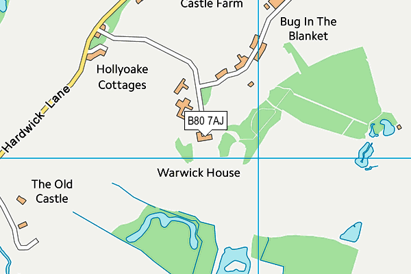 B80 7AJ map - OS VectorMap District (Ordnance Survey)