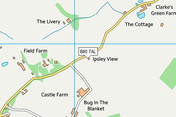 B80 7AL map - OS VectorMap District (Ordnance Survey)