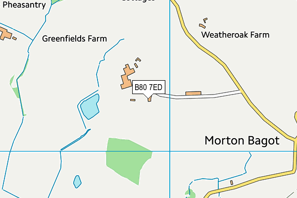 B80 7ED map - OS VectorMap District (Ordnance Survey)