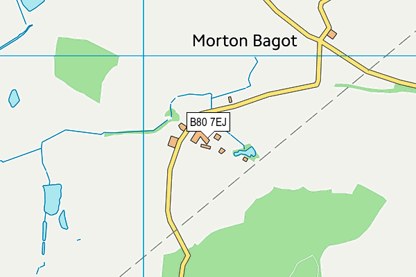 B80 7EJ map - OS VectorMap District (Ordnance Survey)