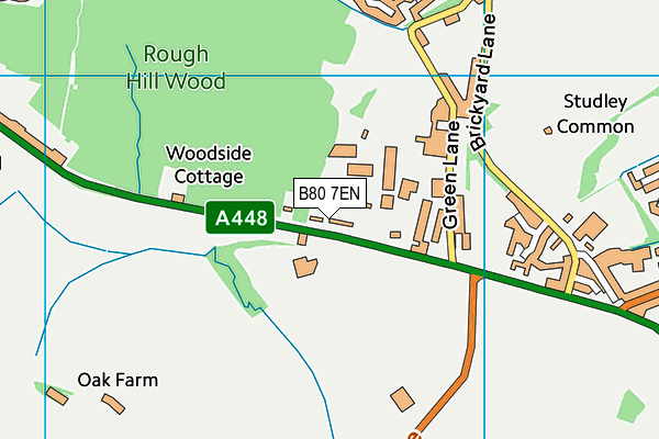 B80 7EN map - OS VectorMap District (Ordnance Survey)