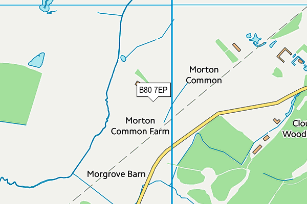 B80 7EP map - OS VectorMap District (Ordnance Survey)