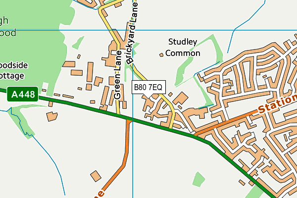 B80 7EQ map - OS VectorMap District (Ordnance Survey)