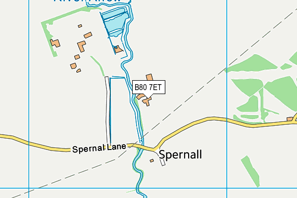 B80 7ET map - OS VectorMap District (Ordnance Survey)