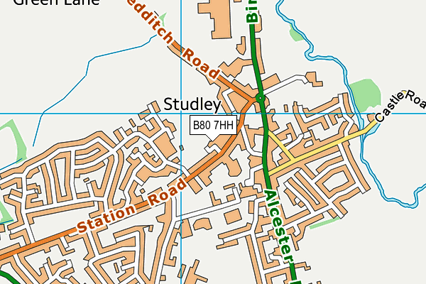 B80 7HH map - OS VectorMap District (Ordnance Survey)