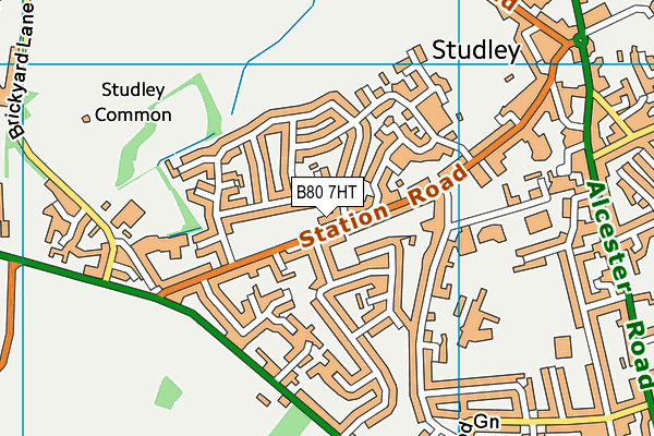 B80 7HT map - OS VectorMap District (Ordnance Survey)