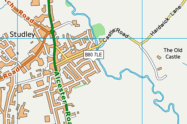 B80 7LE map - OS VectorMap District (Ordnance Survey)