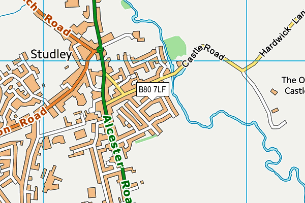 B80 7LF map - OS VectorMap District (Ordnance Survey)