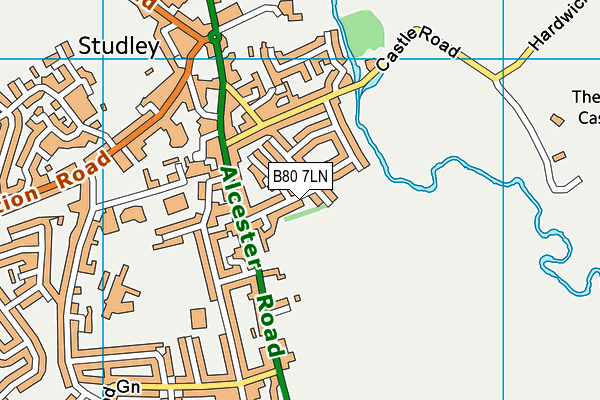 B80 7LN map - OS VectorMap District (Ordnance Survey)