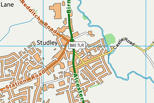 B80 7LR map - OS VectorMap District (Ordnance Survey)