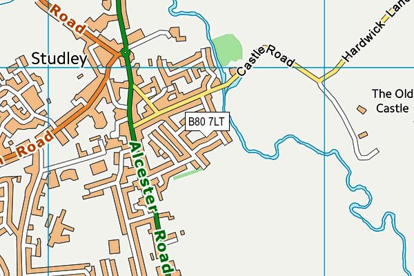 B80 7LT map - OS VectorMap District (Ordnance Survey)