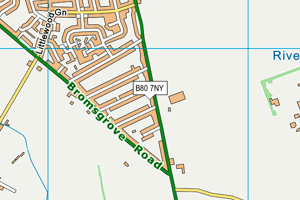 B80 7NY map - OS VectorMap District (Ordnance Survey)