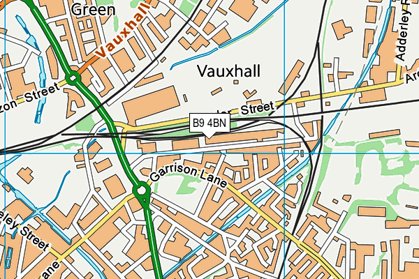 B9 4BN map - OS VectorMap District (Ordnance Survey)