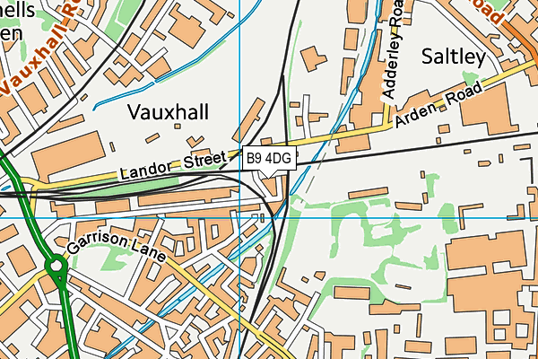 B9 4DG map - OS VectorMap District (Ordnance Survey)