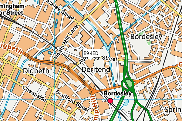 B9 4ED map - OS VectorMap District (Ordnance Survey)