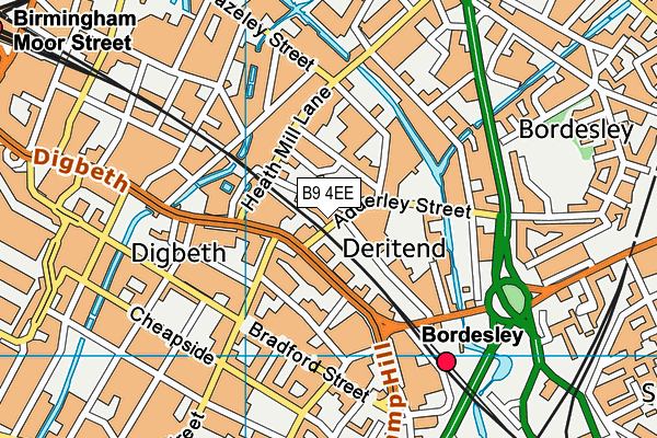 B9 4EE map - OS VectorMap District (Ordnance Survey)