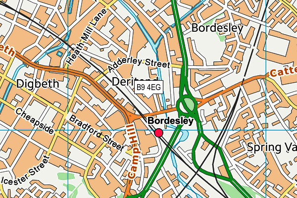 B9 4EG map - OS VectorMap District (Ordnance Survey)