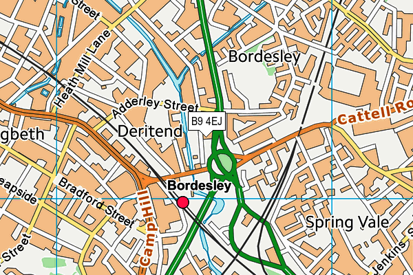 B9 4EJ map - OS VectorMap District (Ordnance Survey)