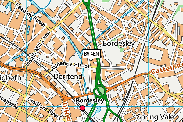 B9 4EN map - OS VectorMap District (Ordnance Survey)