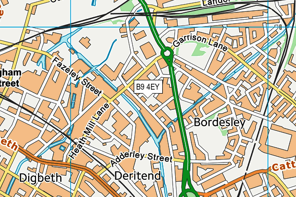 B9 4EY map - OS VectorMap District (Ordnance Survey)