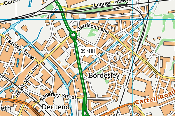 B9 4HH map - OS VectorMap District (Ordnance Survey)