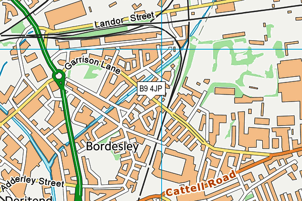 B9 4JP map - OS VectorMap District (Ordnance Survey)