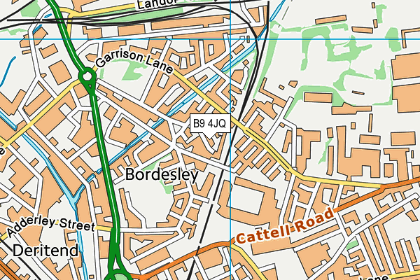 B9 4JQ map - OS VectorMap District (Ordnance Survey)