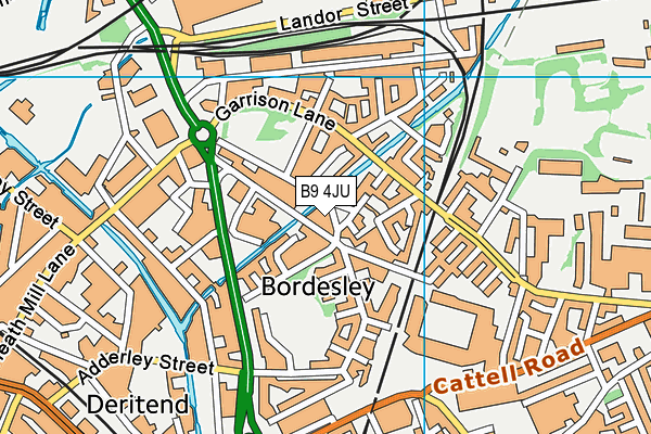 B9 4JU map - OS VectorMap District (Ordnance Survey)