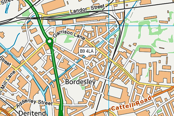 B9 4LA map - OS VectorMap District (Ordnance Survey)