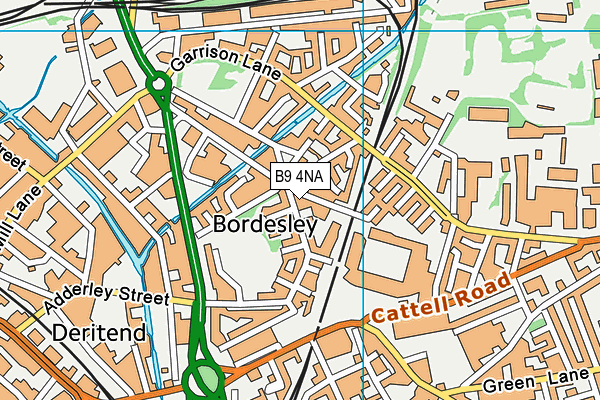 B9 4NA map - OS VectorMap District (Ordnance Survey)