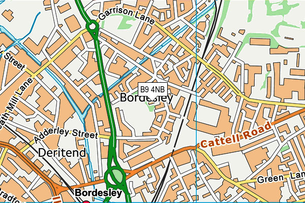 B9 4NB map - OS VectorMap District (Ordnance Survey)