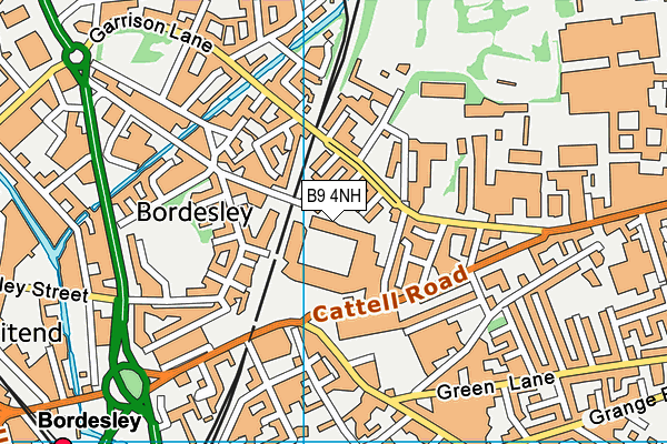 B9 4NH map - OS VectorMap District (Ordnance Survey)