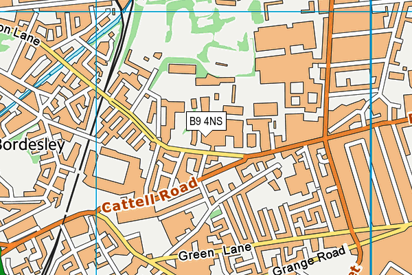 B9 4NS map - OS VectorMap District (Ordnance Survey)