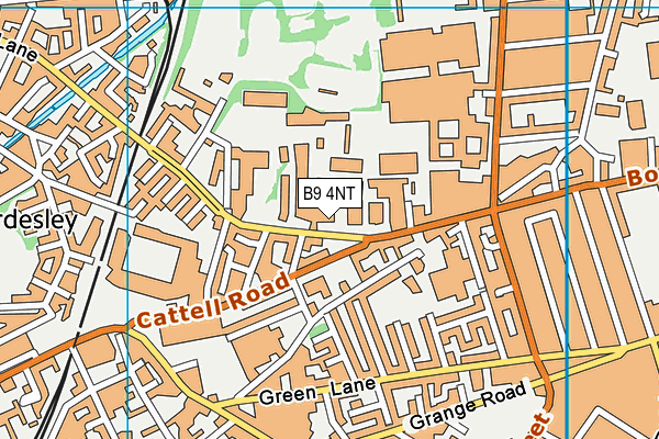 B9 4NT map - OS VectorMap District (Ordnance Survey)