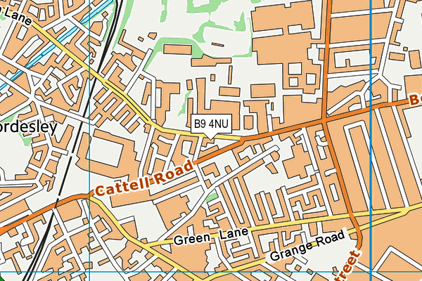 B9 4NU map - OS VectorMap District (Ordnance Survey)