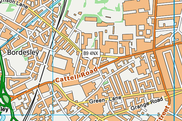 B9 4NX map - OS VectorMap District (Ordnance Survey)