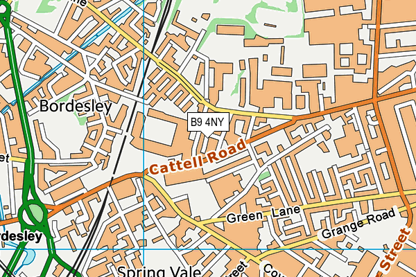 B9 4NY map - OS VectorMap District (Ordnance Survey)