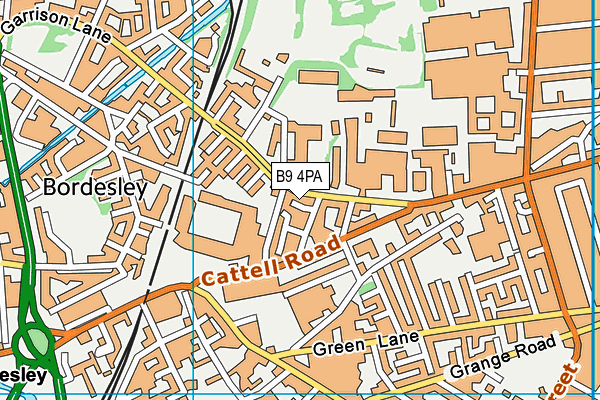 B9 4PA map - OS VectorMap District (Ordnance Survey)