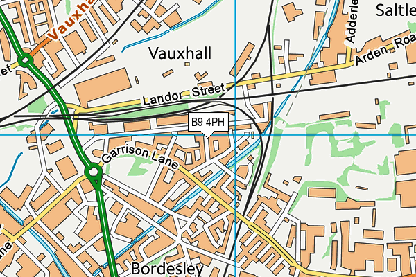 B9 4PH map - OS VectorMap District (Ordnance Survey)
