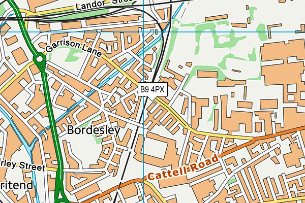 B9 4PX map - OS VectorMap District (Ordnance Survey)