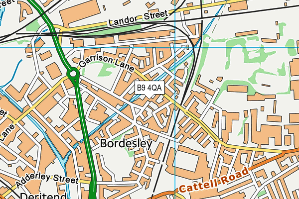 B9 4QA map - OS VectorMap District (Ordnance Survey)