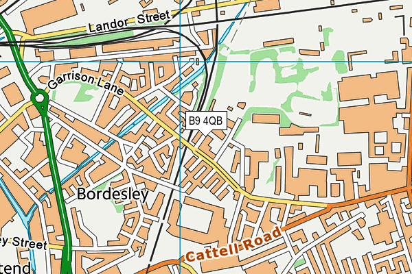 B9 4QB map - OS VectorMap District (Ordnance Survey)