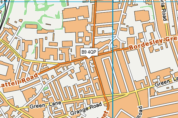 B9 4QP map - OS VectorMap District (Ordnance Survey)