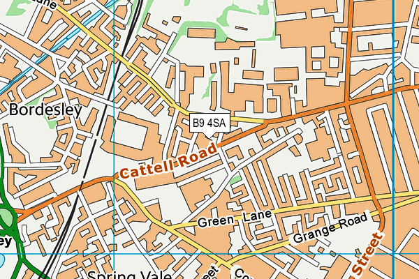 B9 4SA map - OS VectorMap District (Ordnance Survey)