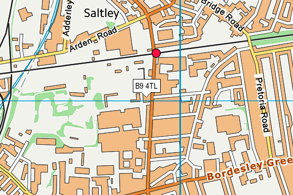 B9 4TL map - OS VectorMap District (Ordnance Survey)