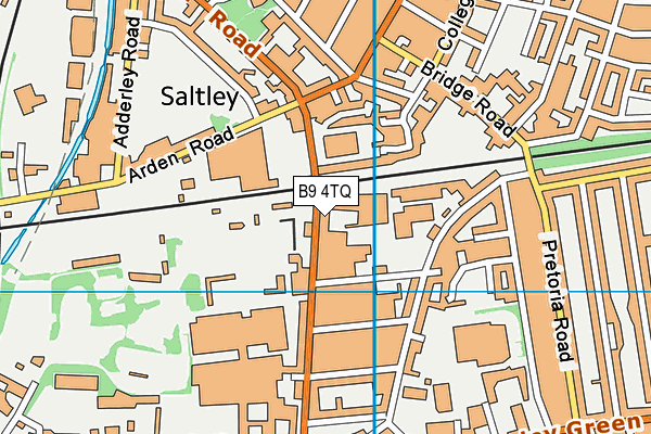 B9 4TQ map - OS VectorMap District (Ordnance Survey)