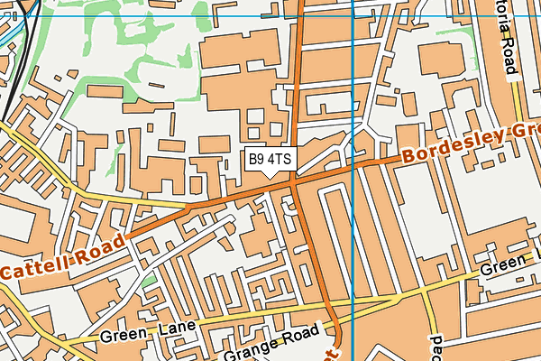 B9 4TS map - OS VectorMap District (Ordnance Survey)